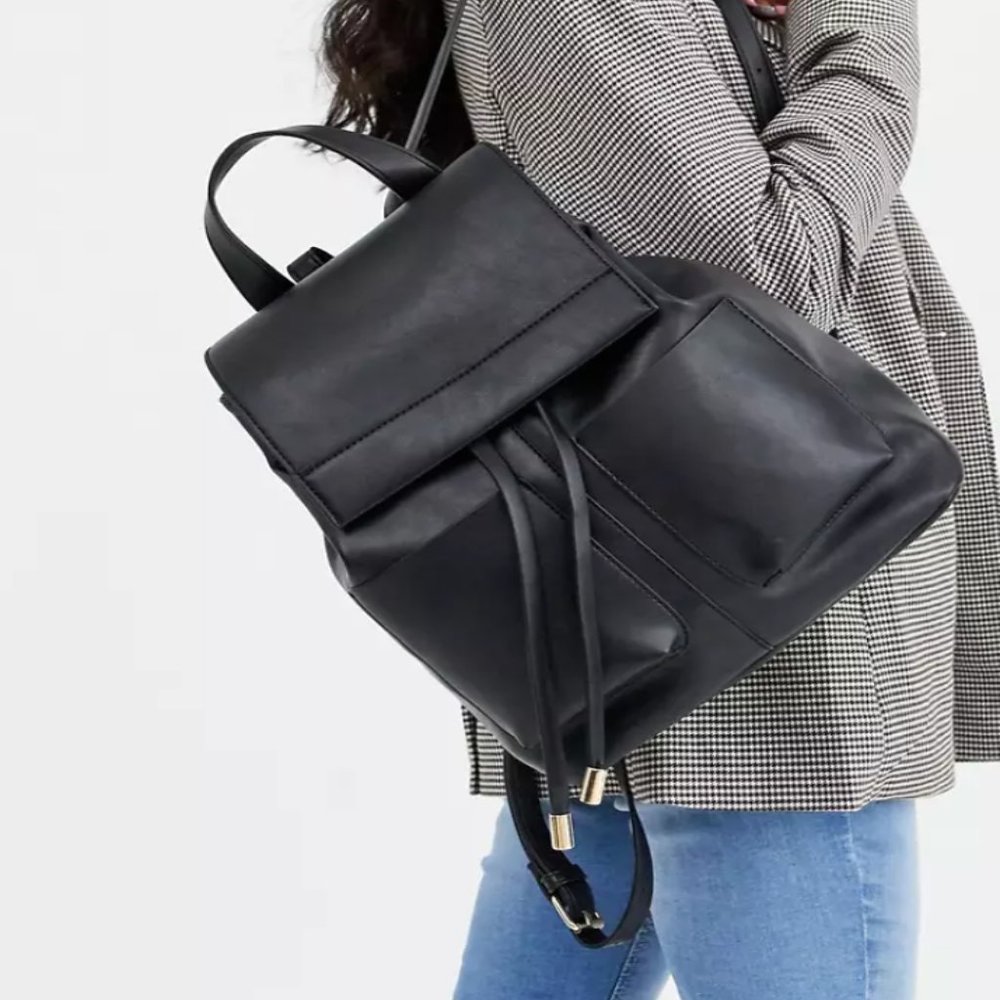 ASOS DESIGN slouchy backpack with oversized pocket